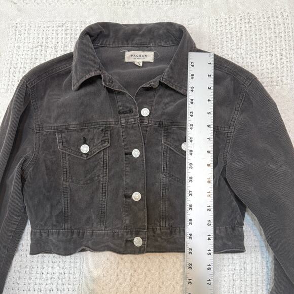 Pacsun XS S corduroy cropped trucker jacket coat C 2996 - Picture 4 of 11